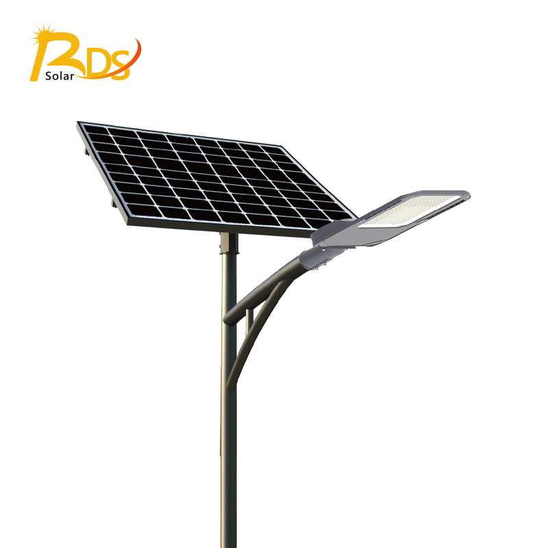 Adamas Series 30W-180W Split Solar Street Light, IP66 Waterproof, 6-15M Mount Height, Custom Panel & Battery for Municipal Projects